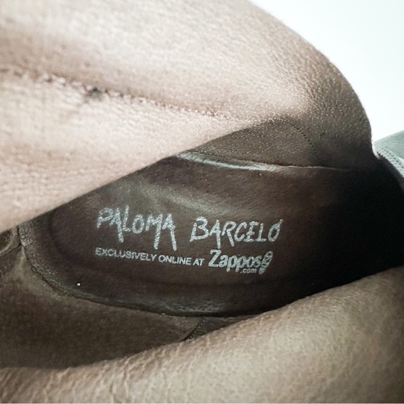 Paloma Barcelo Black Leather Colorful Heel Ankle Buckle Contemporary Boots 39 - Picture 10 of 11